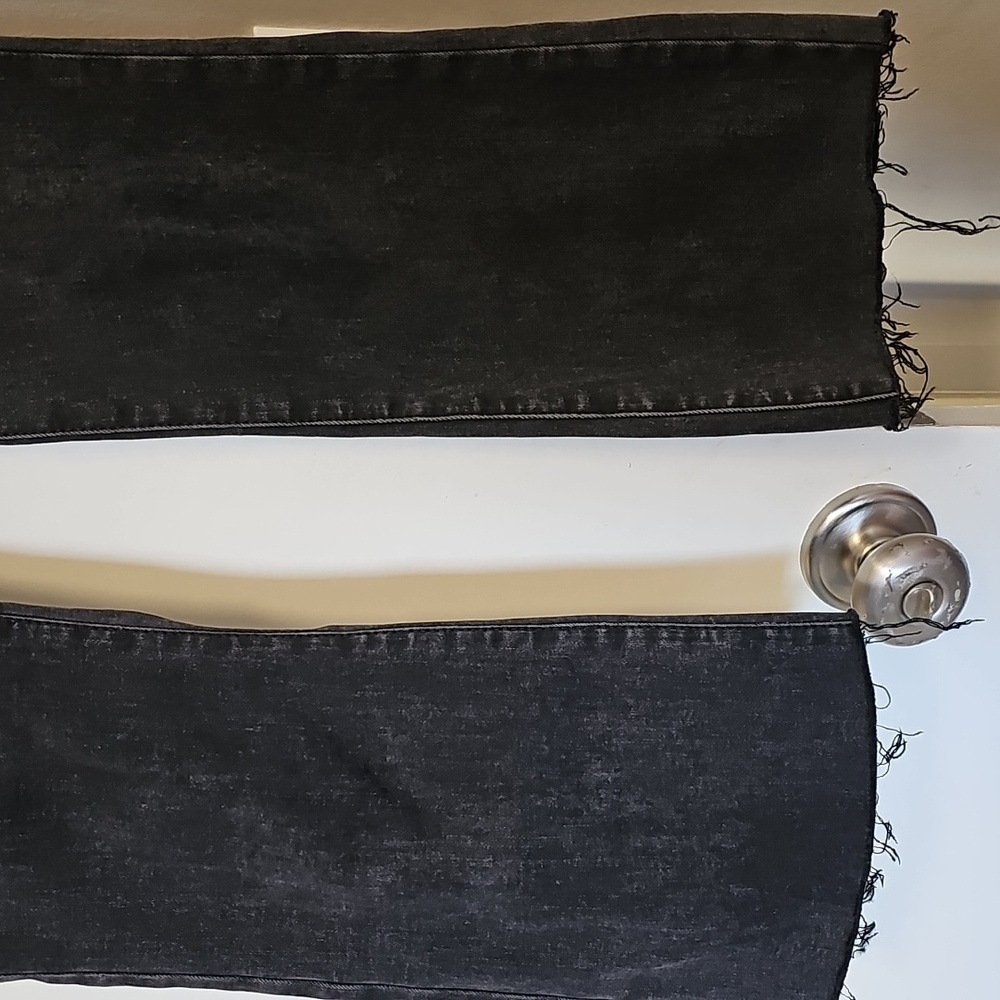 Free People Cropped Flare Raw Hemmed Pull-On Jeans Dark Gray/Faded Black Size 25 - Picture 3 of 11